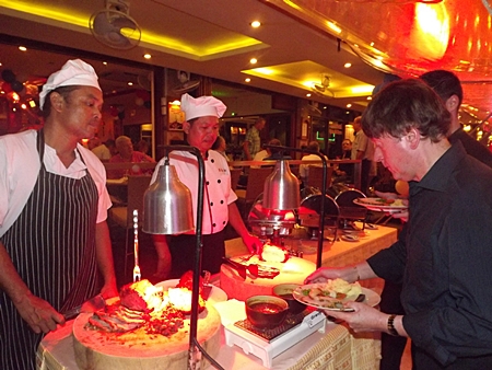 The evening was a sellout and 60 people enjoyed a chef’s carved buffet.