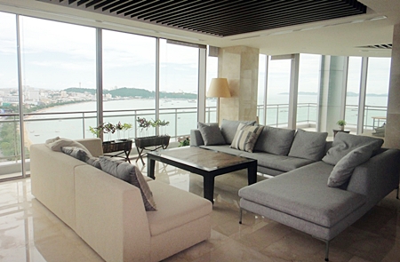Spaciousness is one of the key features of the 960 sqm penthouse.