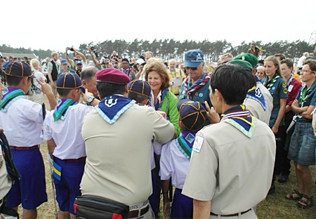 The blind scouts from Thailand once again had the pleasure of meeting Their Majesties the King and Queen of Sweden.