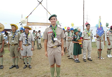Some of the Thai scouts and myself.
