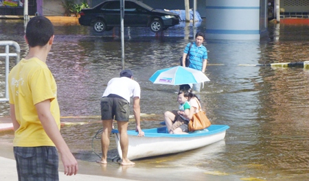 Witnessing the floods first hand.