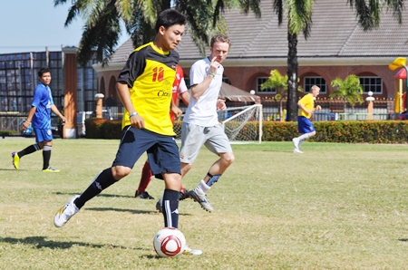 Fairway take on Regent’s Pattaya in the PICC Charity Cup Football Tournament. 