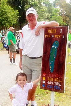The scribe Bob Newell with Ally on the 1st at Soi Dao.