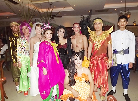 The cast and crew take a curtain call at the Mata Hari restaurant.