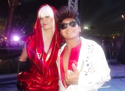 Celebrities, both real and imagined, are out in force during New Year celebrations at Hard Rock Pattaya.