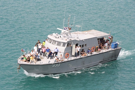 A select group of families are treated to a mini cruise along the Sattahip coast.