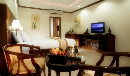 One of the beautiful deluxe rooms at the award winning Thai Garden Resort.