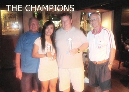 (Left-right) PSC Golf Chairman Joe Mooneyham, Ladies’ Champion Yui Bietry, Men’s Champion Mark McDonald, and PSC President Tony Oakes.