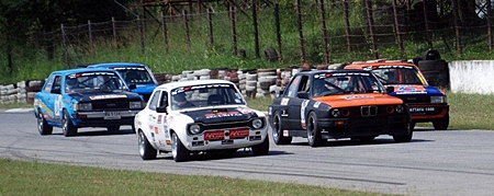 Securitas Retro Mk1 Ford Escort battles with the Germans and the Japanese. 