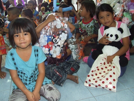 Little ones are happy and thankful for the gifts they are receiving on this special day.