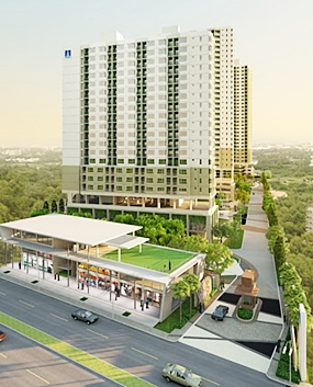 An artist’s impression shows the completed Lumpini Ville Naklua project. 