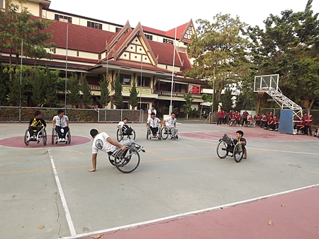 Guests are treated to a performance from the wheelchair dance troupe.