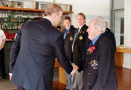 HRH meets the Navy lads.