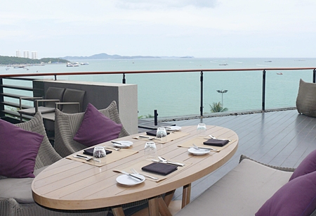 Views across Pattaya Bay.