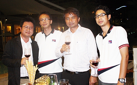 (L to R) Chaiwat Sukmaitree, operation director; Samran Tapsay, project manager; Peera Thaweechart, managing director; and Premchai Boontam, general manager, all from Albatross Logistics Co., Ltd.