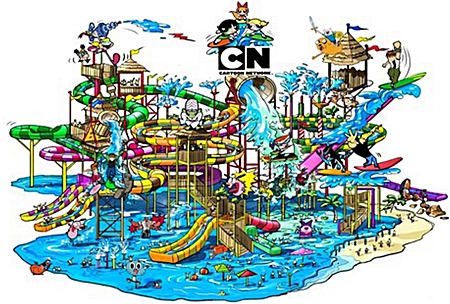 An artist’s rendering of the Cartoon Network Amazone water park, now under development in Thailand. (Photo courtesy Cartoon Network)