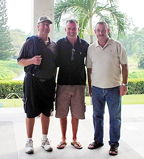 Monday’s three division winners from Khao Kheow: Ron Miller, Dennis Scougal and Willy Van Heetvelde. 