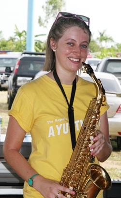 Karen Partyka, event organiser, music teacher and saxophonist extraordinaire.