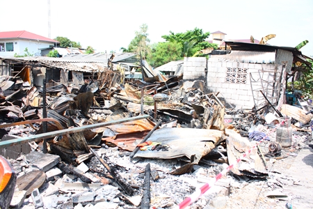Four homes were destroyed and 3 others damaged by fire April 28 in the Thamsamakkee Temple area. 