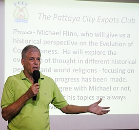 Michael discusses the evolution of consciousness and the origin of world religion with PCEC members and guests. A lifelong student of the field, Michael is still seeking the answers to life’s questions.
