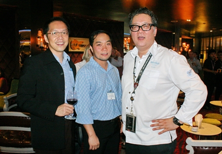 Tawan Chitchulanon (MD assistant hospital director BHP), Neil Maniquiz (BHP), and Jorge Carlos Smith (GM of Hard Rock Hotel Pattaya).