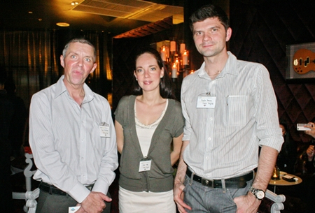 Paul Strachan (Pattaya Mail), Renee Rees (director of corporate affairs for Proven Projects), and Dustin Hanna (director of sales for Proven Projects).