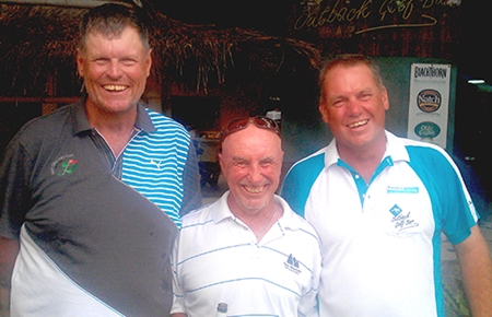 Sugar Ray, centre, the winner at Pattana on Wednesday joins the two 43pt men from Siam Plantation; Jim Smith on the left and Robert Rix on the right.