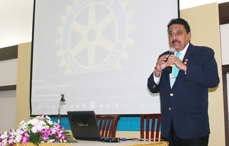 PDG Peter Malhotra extolls the virtues of Rotary and the international organisation’s humanitarian service programs.