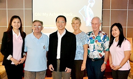 Dr Tawan, fellow staff of BHP, and board members of PCEC pose for a photo after Dr Tawan’s talk.