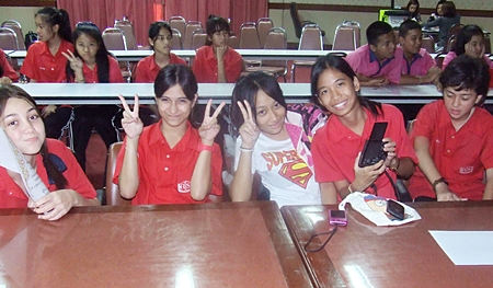 Contestants from Aksorn Pattaya School’s Gorgeous team, one of the ten finalists.