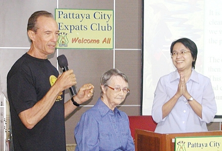 Outgoing PCEC Chairman Michel de Goumois presents the Pattaya City Expats Club Annual Report. Michel’s conclusion was that 2011 / 2012 was a good year for PCEC; if the PCEC were a ship, we could now say that it has reached its ‘cruising speed’.