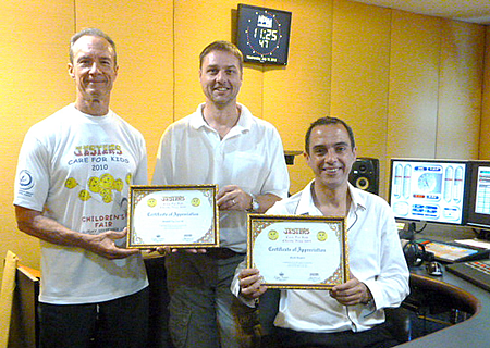 Russell and Mark, who will be emcees for both of our events again this year, are shown receiving their certificates of appreciation from Lewis Underwood for the great job they did last year.