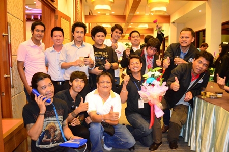 Pattaya Press Association members celebrate their step up from a club to an association. 