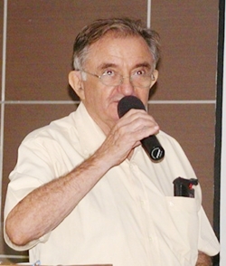 Board Member Lawrie McLoughlin conducts PCEC’s Open Forum, where answers to the mysteries of life in the Orient may be slowly unveiled.