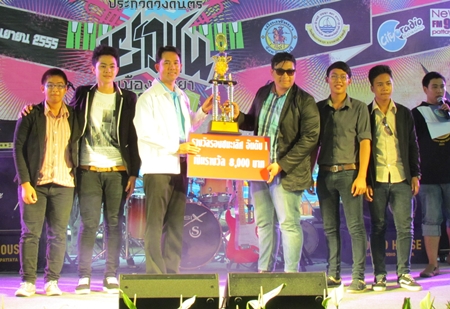 First runner-up was Humor band, receiving 8,000 baht from the mayor.
