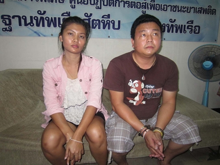 Nattapong Phalamit and Suphatra Sriyai have been arrested on suspicion of illicit drugs. 