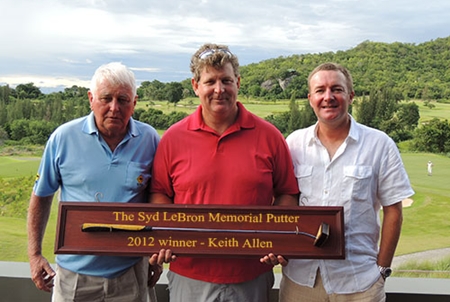 Winner Keith Allen, centre, flanked by runners-up Barry McIntosh, left, and Dave Branigan.