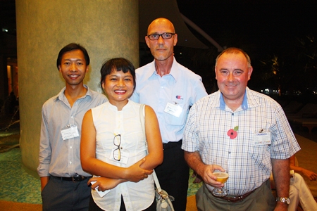 (L to R) Phooritut Uthaiwong, Assistant Manager of Manpower; Phinya Wonsantia, Recruitment Consultant, Manpower Group, Armin Walter, Production Manager, EFTEC (Thailand) Co., Ltd., and Shaun Burke, Branch Manager, Cromwell-Tools (Thailand) Co., Ltd.