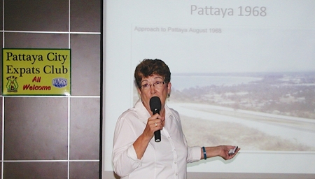 Ann Winfield, president of Pattaya International Ladies Club, began by telling us of the very interesting history of PILC, and also some of the history of Pattaya, as this 1968 photo shows.
