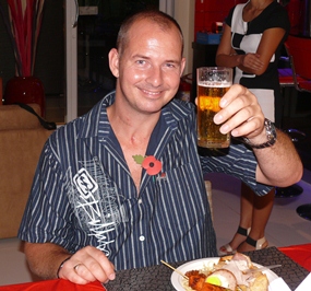 Peter Coughlan raises a toast to the new venue.