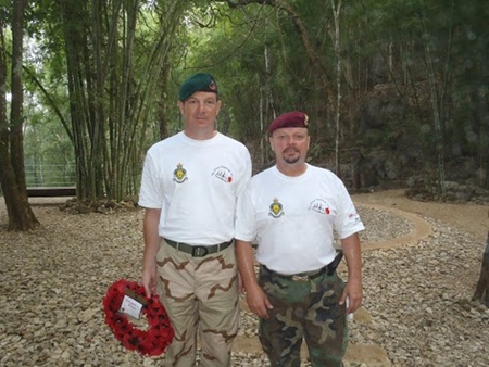 Two of the riders at Hellfire Pass, you may well recognize Patrick of Patrick’s Belgium Restaurant on the right. Patrick served many years in the Belgium Airborne and the French Foreign Legion.