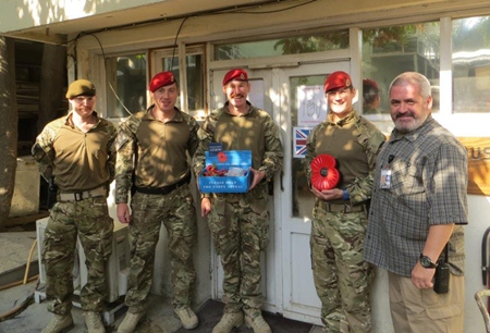 The Thailand branch stretches far and wide; here branch member Mo Morrison (left) is collecting in Kabul Afghanistan, we raised $1,300.