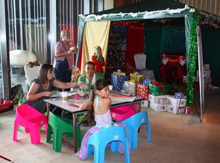 The children’s activity area included a wonderful Santa’s Grotto.