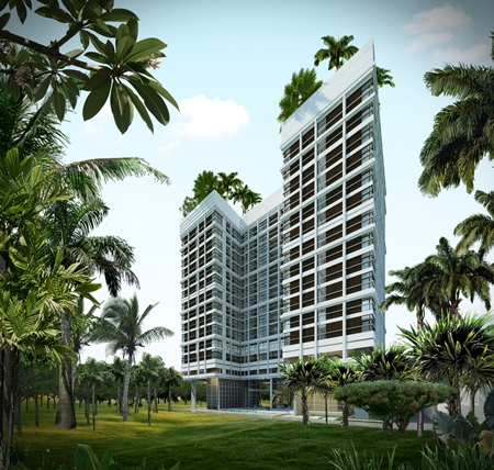An artist’s impression of the completed Treetops project. 