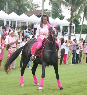 Even the horses dressed up for the occasion. 