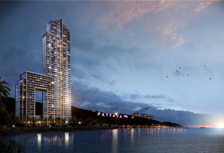 An artist’s rendering of Tulip Group’s Waterfront Suites & Residences. 