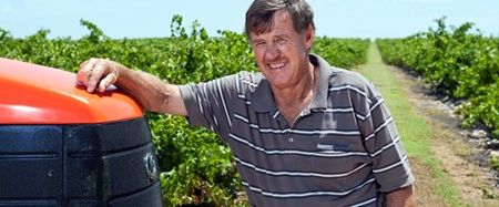 Terry Byrne is in charge of the vineyards.