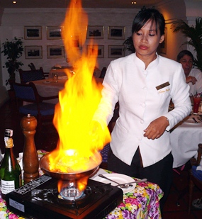 Flambé at Casa Pascal on Second Road is always first class. 