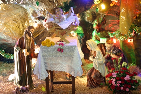 A beautiful nativity scene at St. Nicholas Church.