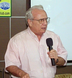 Second speaker was writer Dervis Tippen, also a member, to introduce his Christmas novel “Miss Bessie’s Finest Christmas”. The novel is available through Amazon for only 99 cents, and Dervis is kindly donating all proceeds of sales of it to the Pattaya Orphanage; you may purchase it at tinyurl.com/missbessie.